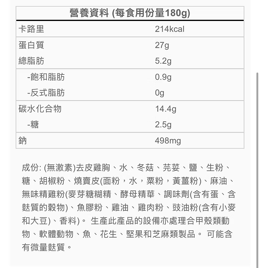 Optmeal雞胸肉燒賣 (芫荽口味/6粒裝/180g) ｜ 芫荽控必食清新香氣、低卡低脂高蛋白質、香港製造健康點心首選（嚴選泰國無激素雞胸肉、微波/蒸煮即食、輕鬆享受無負擔美味）
