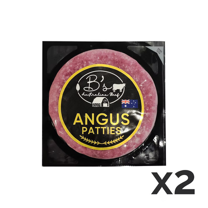 【2件】🇦🇺澳洲B'S安格斯牛肉漢堡 (150g x 2) ｜ 優質安格斯肉源、紮實多汁、煎烤零技巧（氣炸鍋/平底鍋快手料理首選）