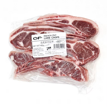 內蒙古法式羊架 (400g) ｜ 優質草原牧養、肉質細膩彈牙、油脂香氣濃郁（香煎/烤箱料理首選、家庭西餐靈魂單品）