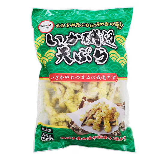 Manna J 日式海苔天婦羅魷魚 (500g) ｜ 外酥內彈、魷魚鮮甜多汁、日系居酒屋風味（嚴選優質魷魚、氣炸/油炸皆宜、派對宵夜必備、輕鬆還原餐廳級美味）