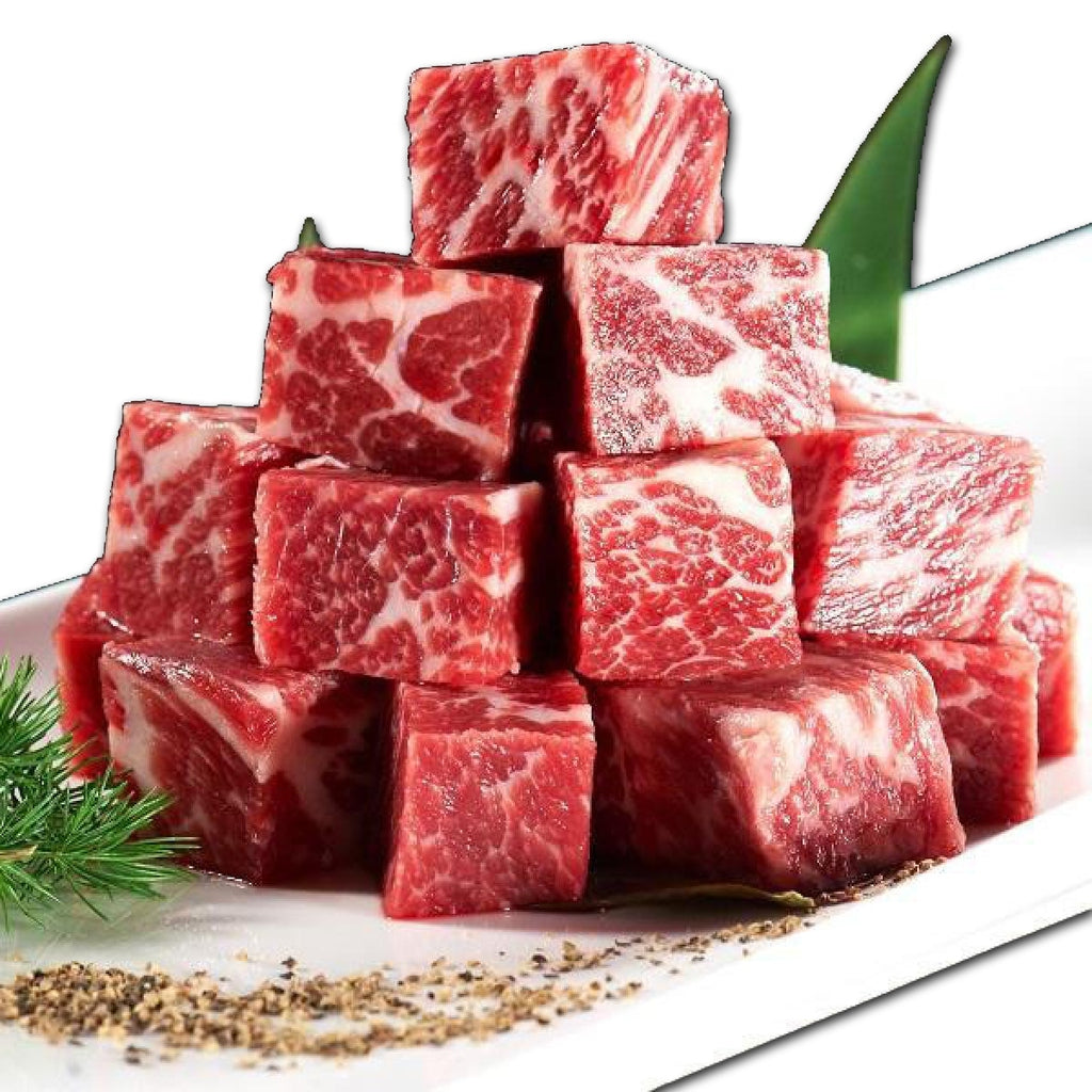 熊本一口牛肉粒 (2磅) ｜ 氣炸/香煎 3 分鐘爆汁免放油、雪花均勻肉質極嫩（蒜片黑椒一口牛首選）