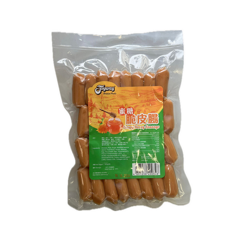 Joyway 蜜糖脆皮腸 (300g) ｜ 外脆內彈、香甜焦糖風味、美味升級（氣炸/燒烤必備、小朋友最愛、派對/宵夜人氣小食）