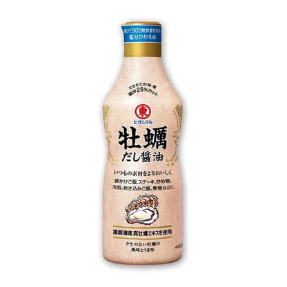 🇯🇵日本東字牌特選牡蠣醬油 (400ml) ｜ 日本廣島嚴選新鮮牡蠣濃縮精華、傳統釀造回甘淡色醬油（鮮甜不死鹹一匙入魂，輕鬆打造日式蒸魚、鮮美炒菜與頂級料理饗宴）