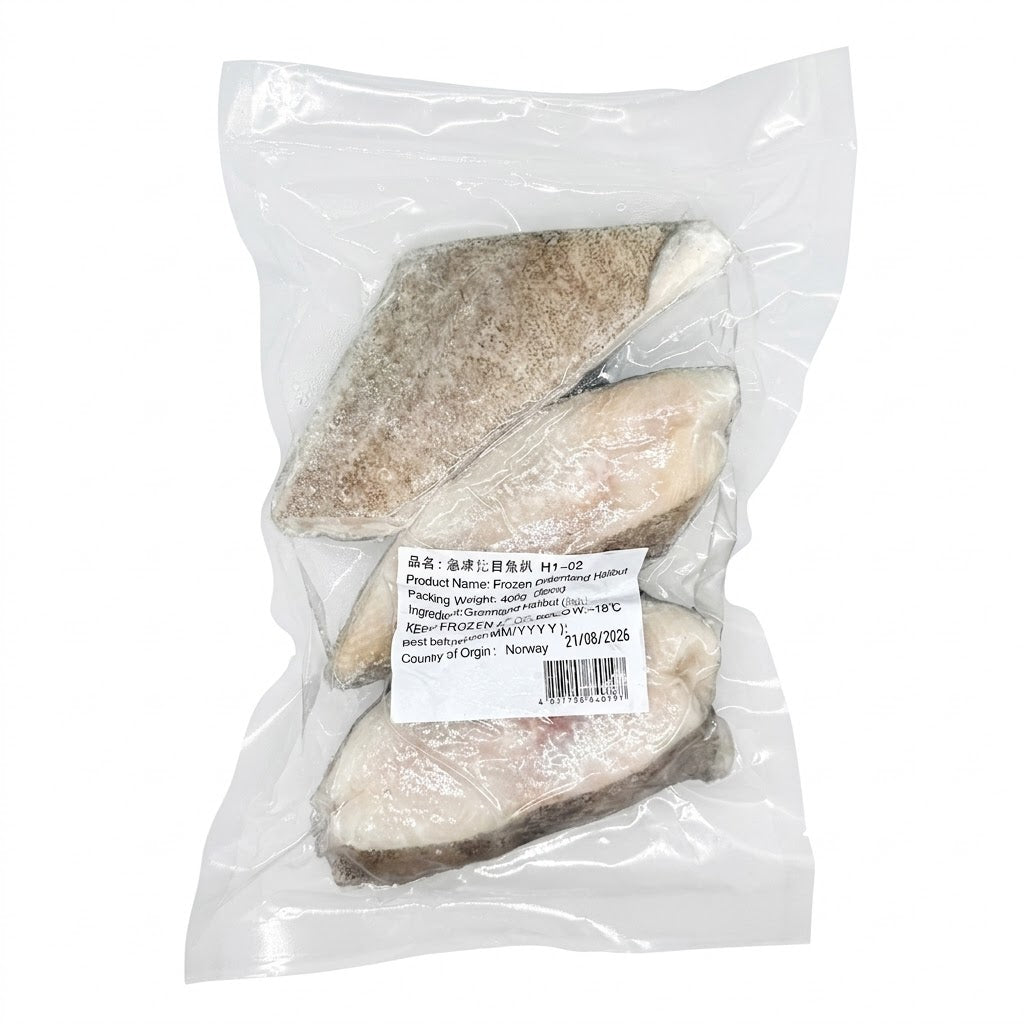 🇳🇴挪威比目魚扒 (400g) ｜ 肉質極致細嫩清甜、少刺易消化（家常清蒸首選）