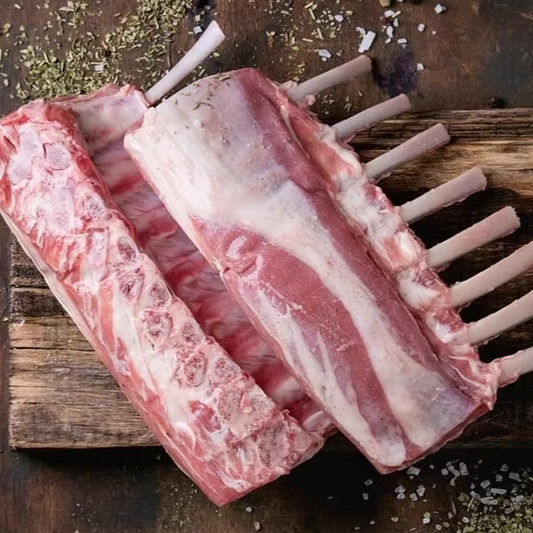 紐西蘭Affco法式羊架 (16枝骨) ｜ 草飼頂級肉香、肉質細嫩無羶味、高級西餐宴客首選（嚴選純淨進口羊肉、煎焗/烤箱專用、輕鬆還原米芝蓮級美味）