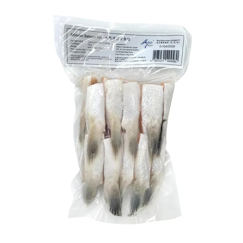 大西洋三文魚邊鰭 (350g) ｜ 骨邊肉極致滑嫩、天然魚油香氣濃郁（椒鹽香煎/火鍋萬用）
