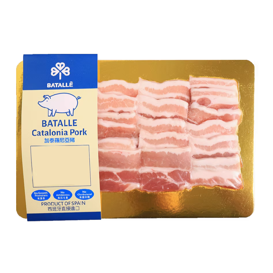🇪🇸西班牙 Batalle 加泰羅尼亞豬帶皮挑骨腩 (250g) ｜ 皮酥肉嫩、油潤化口、燒烤靈魂單品（家庭韓燒/炭烤首選、極致精品燒肉享受