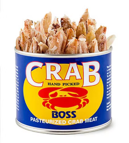 印尼BOSS罐裝蟹鉗肉 (CLAW/16oz) ｜ 嚴選純蟹鉗肉、肉質結實彈牙鮮甜、高級海鮮料理首選（進口優質罐頭海鮮、炒飯/蟹肉粥/義大利麵必備、輕鬆還原餐廳級美味）