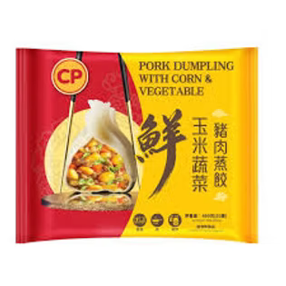 CP 豬肉玉米蔬菜蒸餃 (20隻) ｜ 薺菜清香鮮甜、肉汁飽滿、皮薄餡嫩（煎/蒸/煮/微波皆宜、5分鐘極速上桌、家庭健康點心首選） (副本)