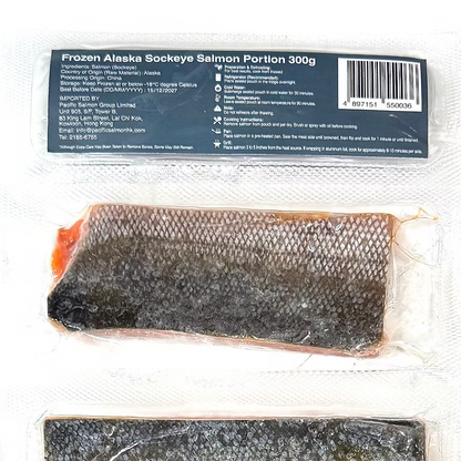 🇺🇸美國阿拉斯加野生 Sockeye 三文魚柳 (3件裝/300g) ｜ 天然寶石紅肉質、富含 Omega-3 與極致高蛋白（健身減脂頂級首選）