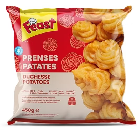 土耳其Feast公爵夫人薯蓉餅/玫瑰薯球 (450g) ｜ 法式經典造型、外酥內綿密香濃（嚴選優質馬鈴薯、氣炸鍋/焗爐專用、西餐配菜下午茶首選、輕鬆還原餐廳級美味）