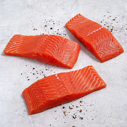 🇺🇸美國阿拉斯加野生 Sockeye 三文魚柳 (3件裝/300g) ｜ 天然寶石紅肉質、富含 Omega-3 與極致高蛋白（健身減脂頂級首選）