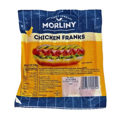 波蘭 Morliny 雞肉腸 (340g) ｜ 優質雞肉原料、口感彈牙、烹飪靈活（高品質加工肉製品、家庭常備美味、隨心享用）