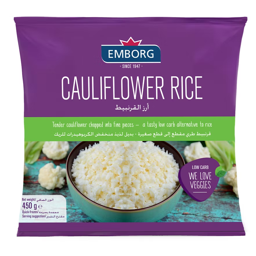 丹麥Emborg紫堡牌椰菜花飯 (450g) ｜ 低碳水低卡生酮首選、白飯完美替代品、備餐/減脂必備（北歐優質進口、免洗免切、輕鬆享受無負擔健康美味）