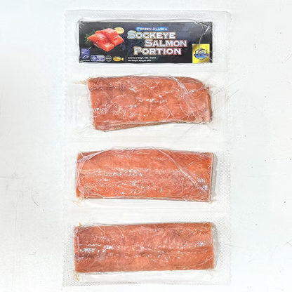 🇺🇸美國阿拉斯加野生 Sockeye 三文魚柳 (3件裝/300g) ｜ 天然寶石紅肉質、富含 Omega-3 與極致高蛋白（健身減脂頂級首選）
