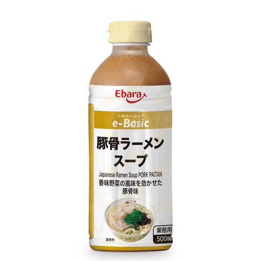 🇯🇵日本 Ebara 豚骨湯 (500ml家庭濃縮裝) ｜ 日本調味大廠Ebara職人熬煮精華、正宗九州濃厚豚骨風味（醇厚乳白湯頭一匙入魂、完美還原拉麵店神級湯底，輕鬆打造日式拉麵與暖心豚骨火鍋饗宴）