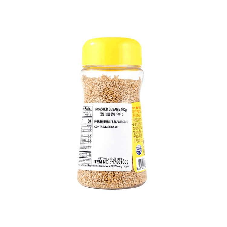 🇰🇷韓國不倒翁烤芝麻 (100g) ｜ 韓國國民食品大廠Ottogi、嚴選優質白芝麻低溫慢火烘焙工藝（顆粒飽滿濃郁堅果焦香四溢，輕鬆打造正宗韓式拌飯、紫菜包飯與家常料理提香饗宴）
