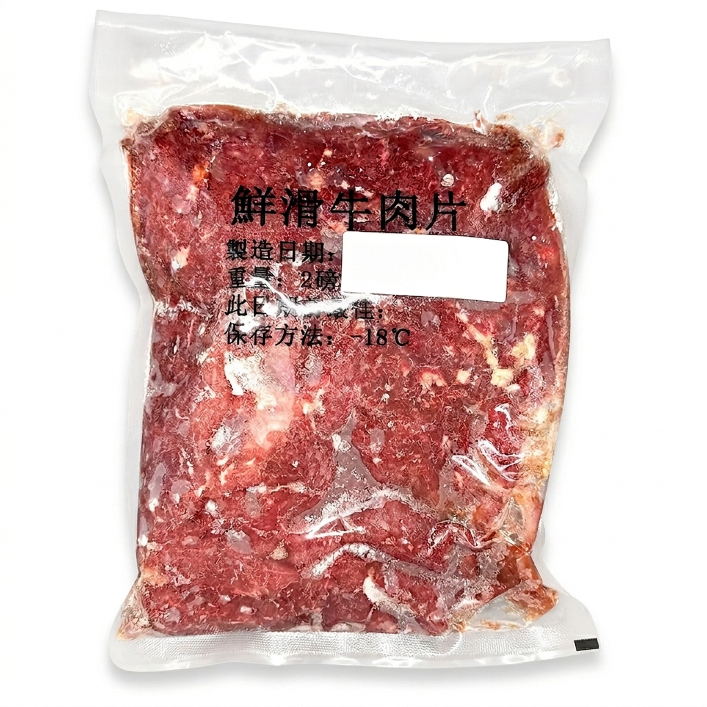 已醃製鮮滑牛肉片 (2磅大容量/業務裝) (已醃製生肉)  ｜ 餐廳級醃製免調味、肉質鮮嫩久炒不韌（乾炒牛河/生滾牛肉粥/家常小炒首選）