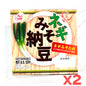 【2盒】🇯🇵日本蔥花味噌納豆 (3件裝/45.3g x3 x2) ｜ 日本正宗發酵職人工藝、嚴選優質黃豆與特製蔥花味噌醬汁黃金比例（濃郁牽絲鹹香開胃，輕鬆打造日本道地健康早餐與納豆拌飯饗宴）