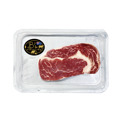 澳洲安格斯無激素肉眼扒 (200g) ｜ 澳洲頂級安格斯黑牛血統、無激素安全認證與大理石紋油花（肉質軟嫩多汁、濃郁牛油香氣，輕鬆打造五星級牛排館的香煎極品肉眼）