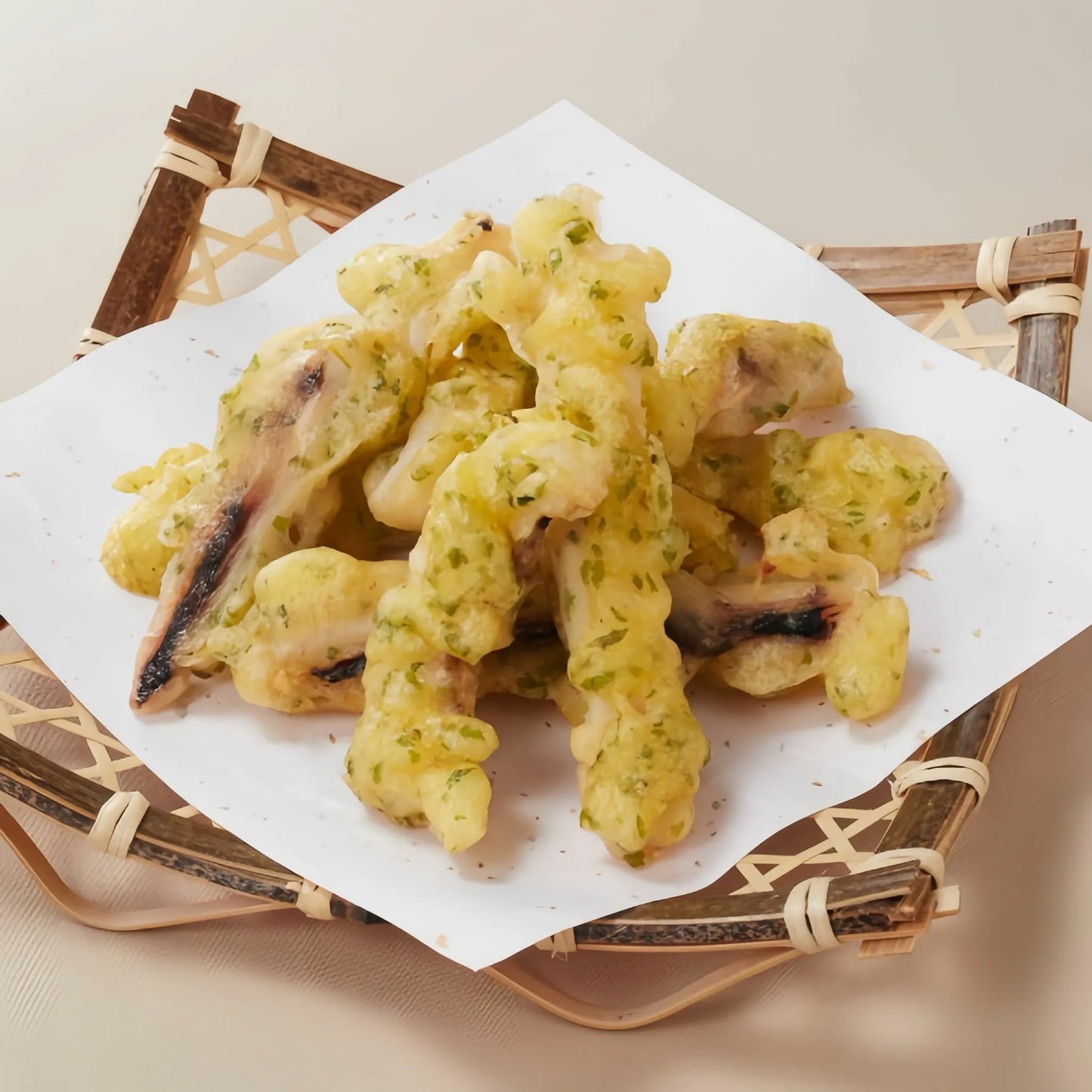 Manna J 日式海苔天婦羅魷魚 (500g) ｜ 外酥內彈、魷魚鮮甜多汁、日系居酒屋風味（嚴選優質魷魚、氣炸/油炸皆宜、派對宵夜必備、輕鬆還原餐廳級美味）