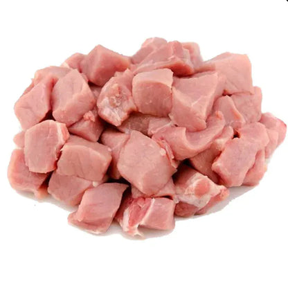 巴西豬肉眼粒 (1磅) ｜ 巴西優質進口豬肉、精選豬肉眼部位扎實啖啖肉、高蛋白寵物鮮食首選（肉質鮮嫩無腥味、已切粒免刀工，輕鬆製作毛孩鮮食與惹味家常小炒）
