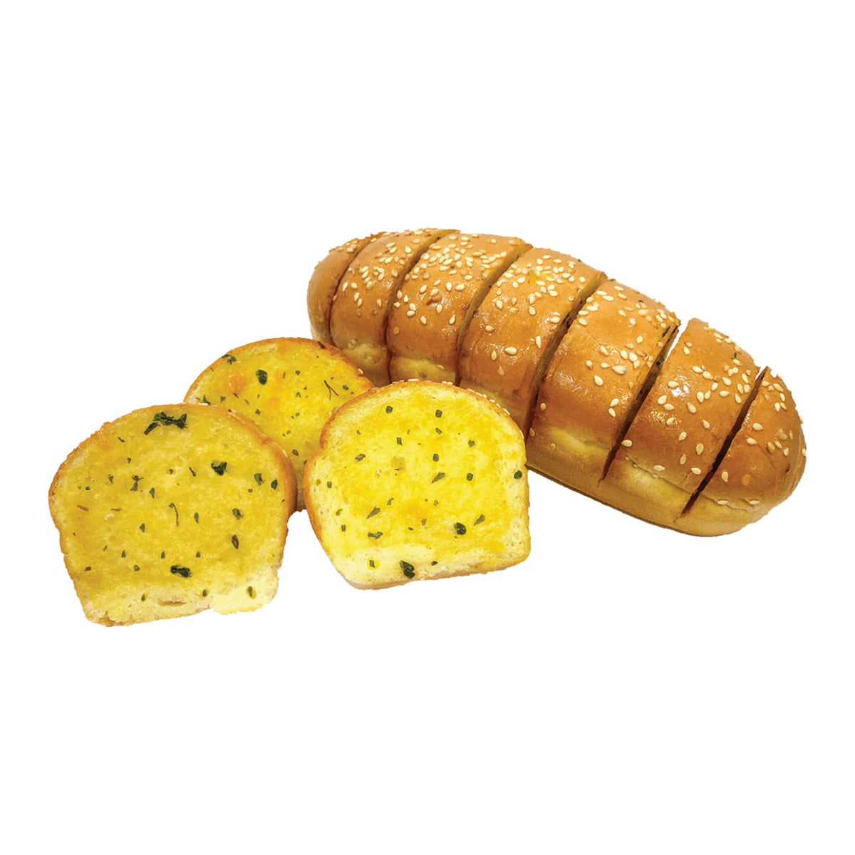 馬來西亞Mak'cik蒜蓉包 (2個裝/245g) ｜ 南洋人氣品牌正宗風味、厚抹濃郁香蒜牛油抹醬（外酥內軟蒜香四溢、加熱即食，輕鬆打造質感早午餐與下午茶的香蒜麵包饗宴）